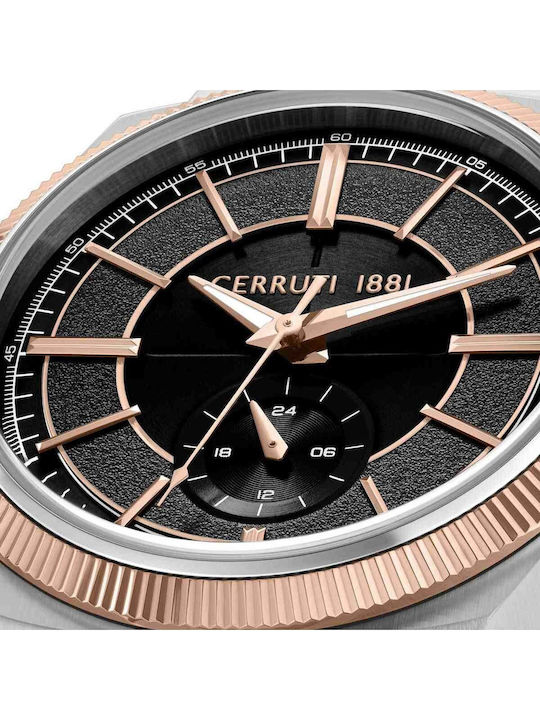 Cerruti Ανδρικό Ρολόι Μπαταρίας με Ασημί Μεταλλικό Μπρασελέ