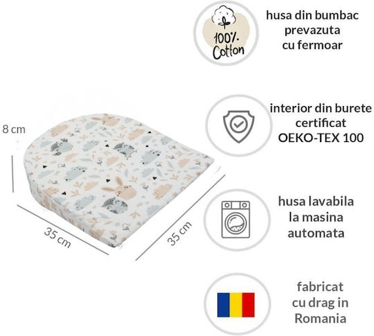 Kidizi Бебешка възглавница за превъртане Бежов 35x35бр