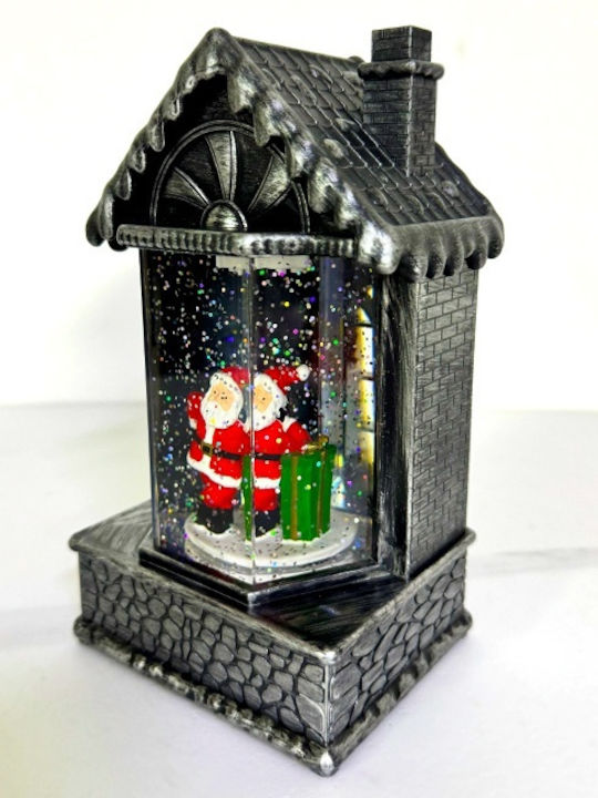 Ornament de Crăciun Lanternă Luminat cu Moș Crăciun 10x9x19cm 1buc