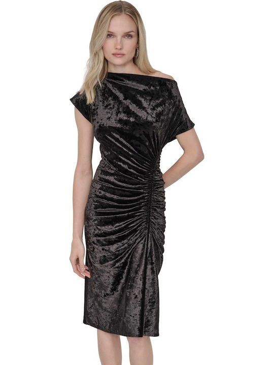 Abendkleid Samt Schwarz