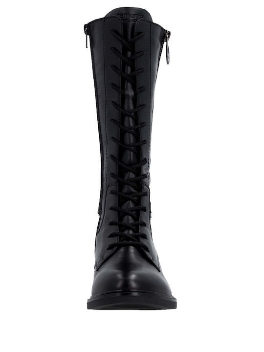 Leder Damenstiefel Schwarz