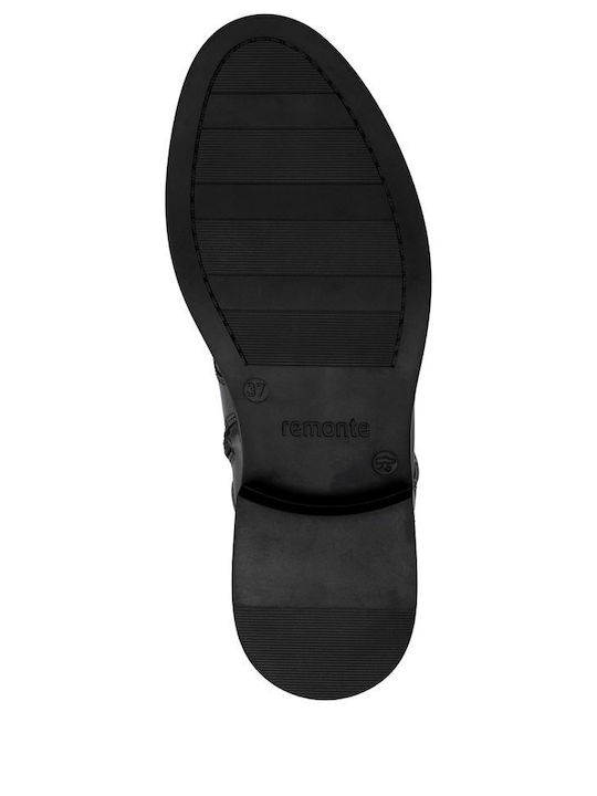Leder Damenstiefel Schwarz