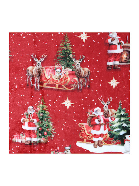 S-f Noel Σετ Κουβέρτα Fleece Καναπέ 130x160εκ. Rouge