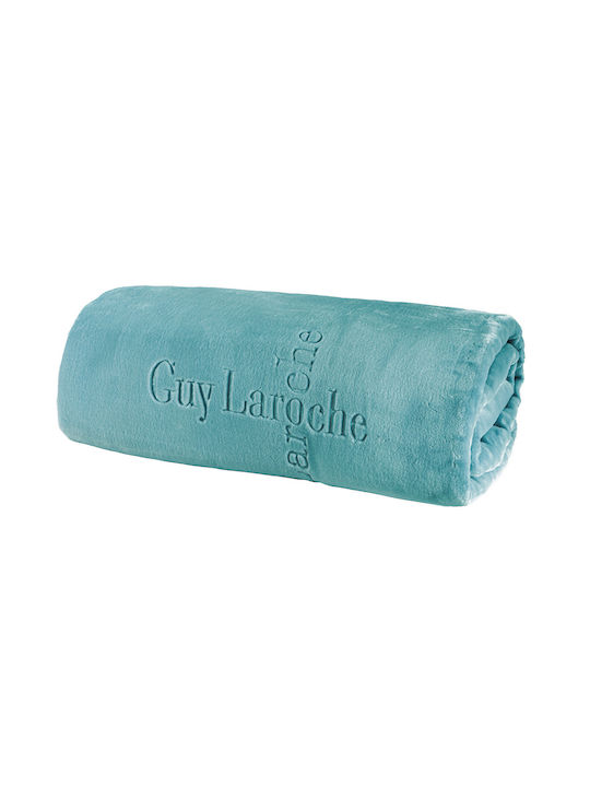 Guy Laroche Velvet Blanket Single 160x220cm Petrol
