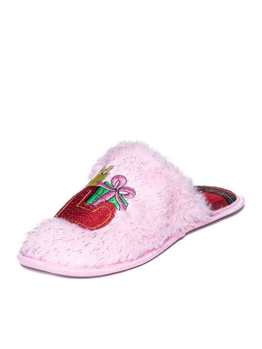 Winter-Damenhausschuhe Rosa