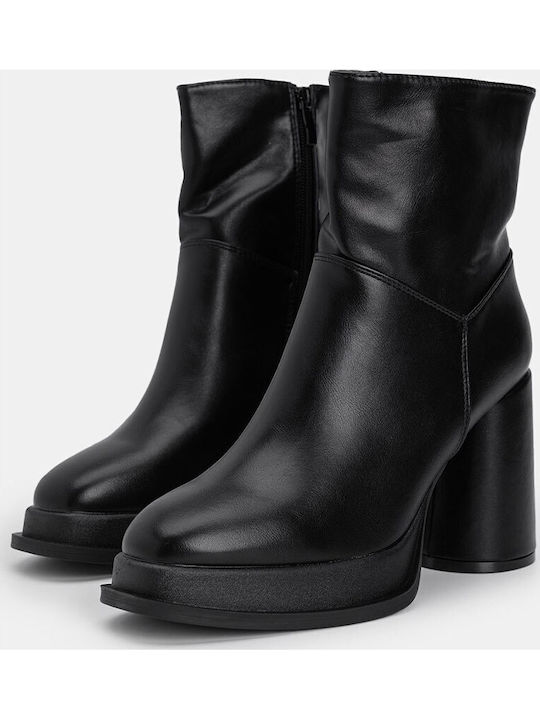 Women's Ankle Boots with High Heel Black