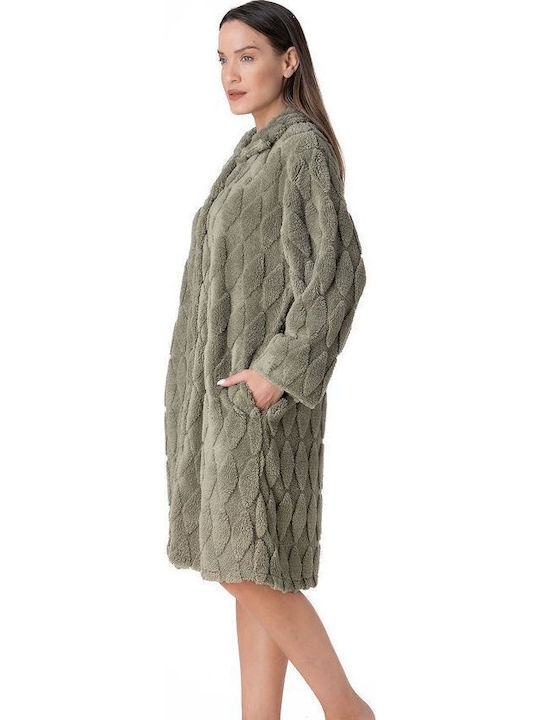 Relax Lingerie Winter Women's Robe Olive