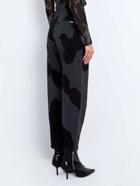 Damenjeans in Gerader Linie Cow Print