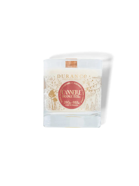Durance Handmade Christmas Candle Orange Cinnamon Wooden Wick + 50h 280g