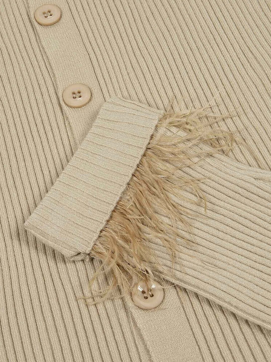 Women's Knitted Cardigan Beige