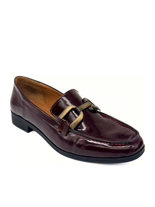 Women's Loafers in Burgundy Color