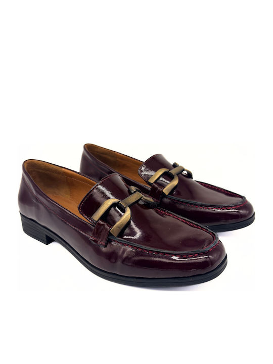 Women's Loafers in Burgundy Color