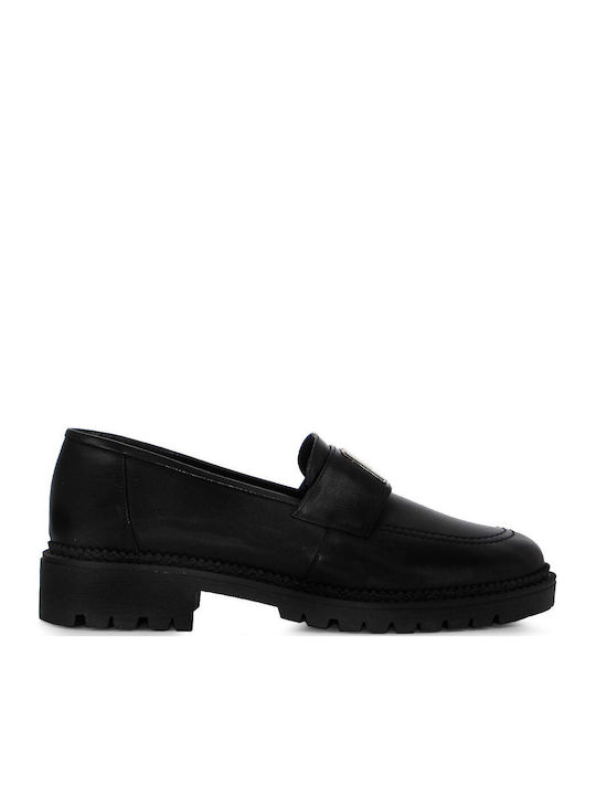 Leder Damen Ballerinas in Schwarz Farbe