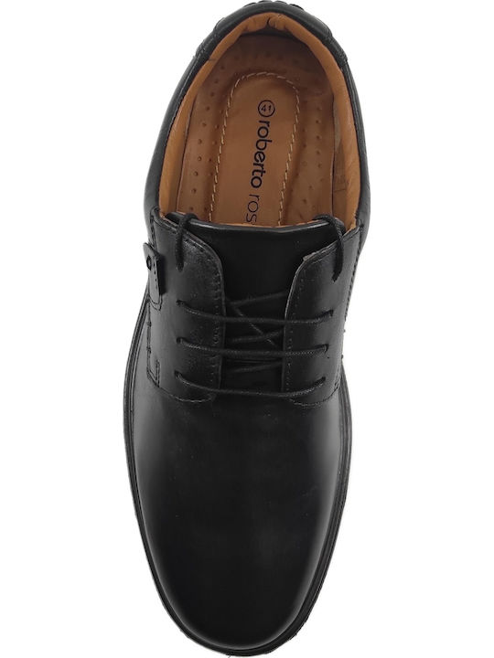 Roberto Rossi Leder Herren Freizeitschuhe Schwarz