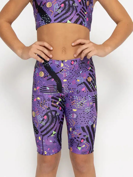 Kids Legging Cycling Short Purple