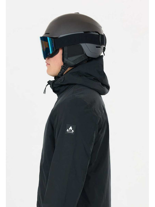 Whistler Μάσκα Σκι & Snowboard Ενηλίκων Μαύρη με Φακό σε Μαύρο Χρώμα