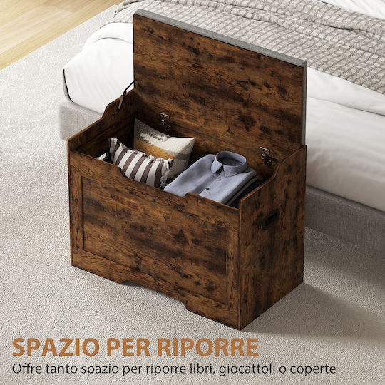 Storage Cabinet Made of Wood and Fabric Length 75cm Width 40cm Height 56cm