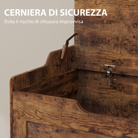 Storage Cabinet Made of Wood and Fabric Length 75cm Width 40cm Height 56cm