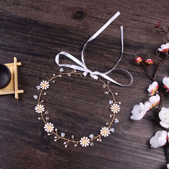 Hair Decoration Gold Daisies Crystals Beads Miley