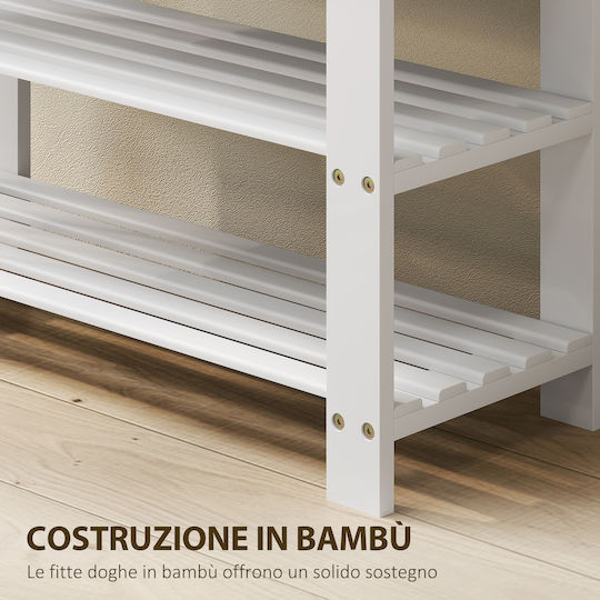 Entry Furniture with Shoe Rack & Bench White 70x28x45cm