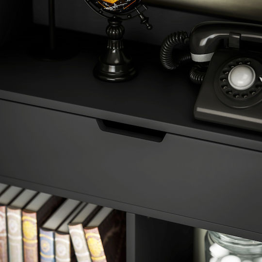 Bookcase Black 60x26x158cm