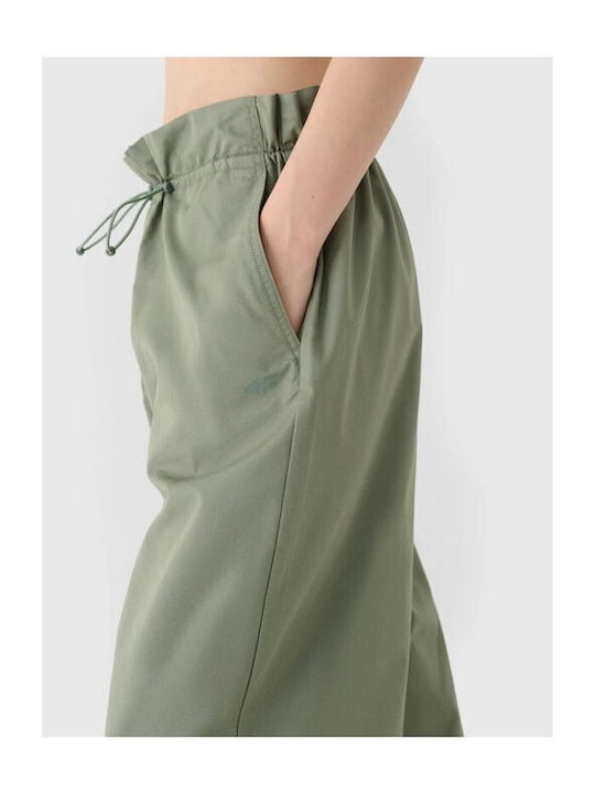 Damen Stoff Hose in Lockere Passform Grün