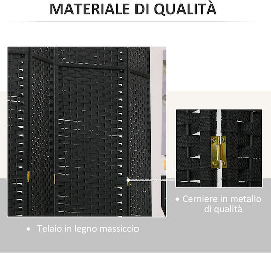 HomCom Διακοσμητικό Παραβάν Μεταλλικό 240x170cm