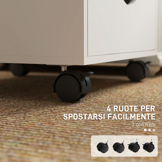 Συρταριέρα Γραφείου από MDF Λευκό 40x40x67cm