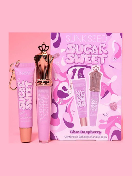 Sunkissed Sugar Sweet Lip Duo Blue Raspberry Scent Lip Gloss & Lip Conditioner Set Su31929