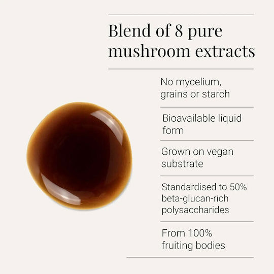 Kiki Health Βάμμα Organic Multi-Mushroom 8 Extract Blend Tincture 50ml