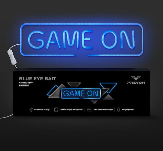 Preyon Osprey Scream Микрофон Gooseneck в Черен Цвят & Неоновa стеннa GAME ON Blue Eye Bait