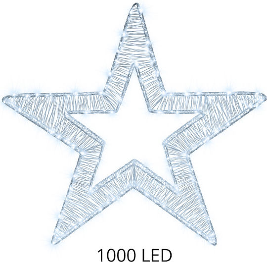 Due esse Crăciunesc Decorativ Stea cu lumină LED Plastic 73x76buc 1buc