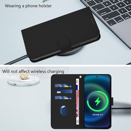 Wallet Piele Negru (TCL 50 NXTPAPER 5G / TCL 50 Pro NXTPAPER 5G)