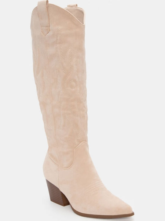 Damenstiefel Cowboy Beige
