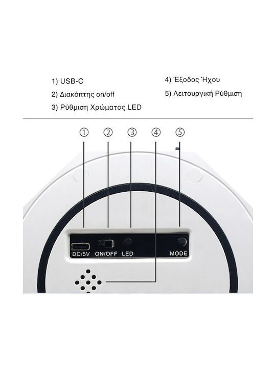 Led Kids Projector Lamp with Star Projection with Color Changes White