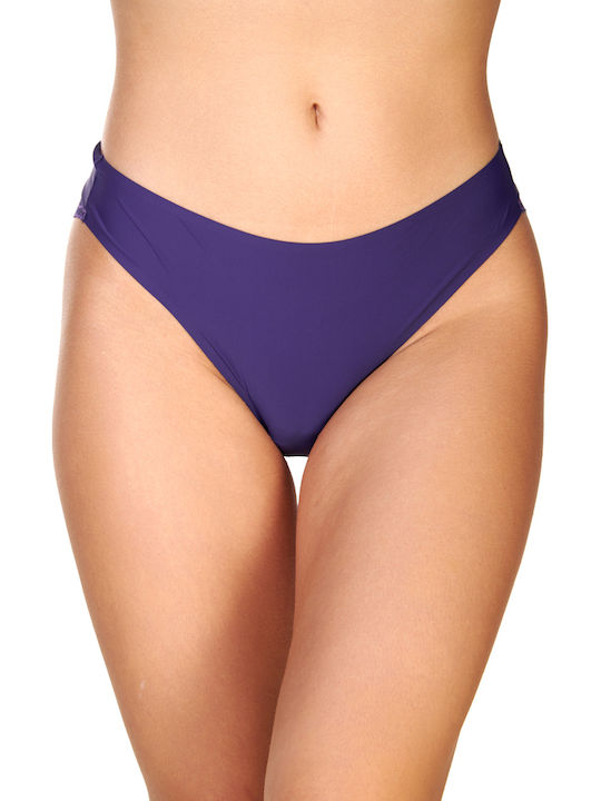 Body Make-up Women's Slip with Lace Dark Blue/Purple