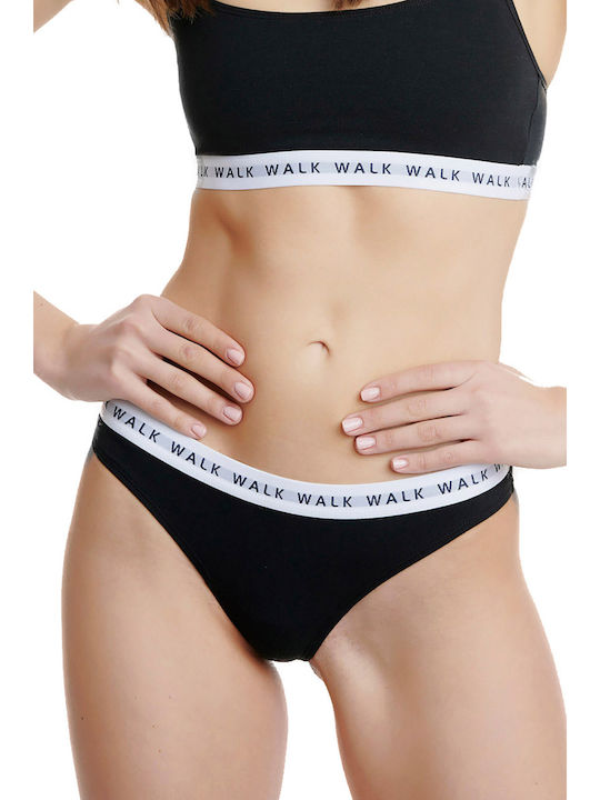 Βαμβακερά Women's String 2Pack Black