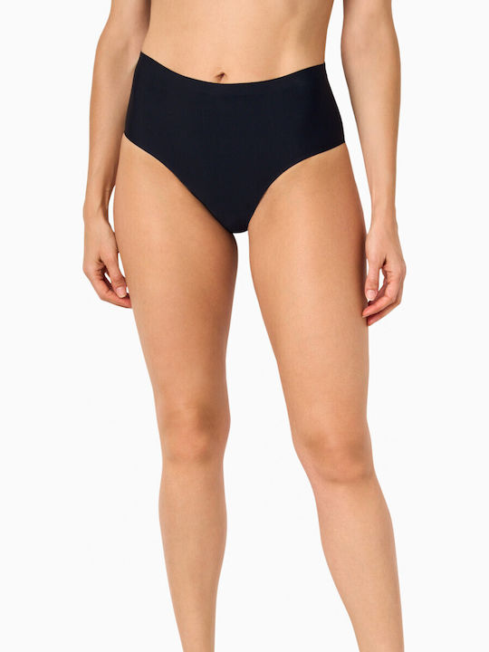 Ψηλόμεσα Γυναικεία Slip 2Pack χωρίς Ραφές Μαύρα