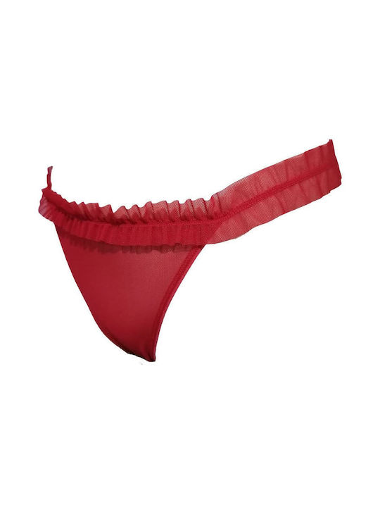 Damen Zeichenfolge mit Spitze Red