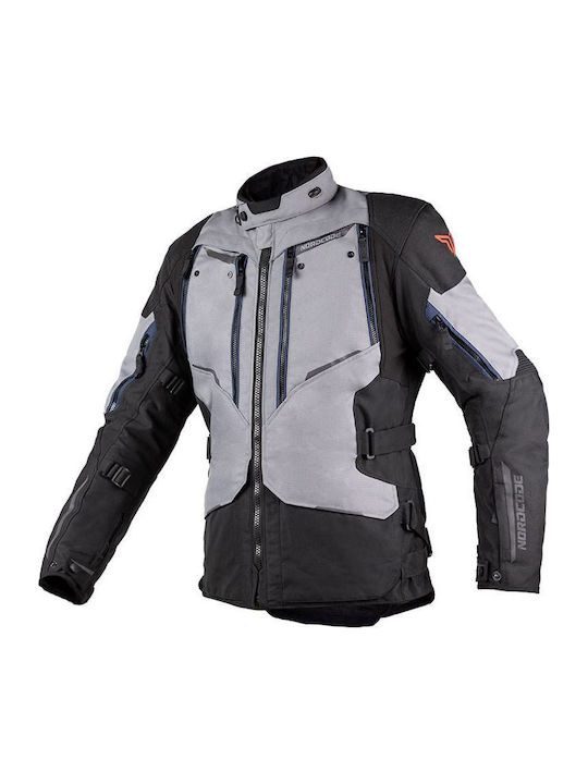 Nordcode Odyssey Men's Motorcycle Jacket 4 Seasons Waterproof Dark Grey-Black