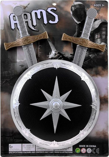 Karneval Schild Silber aus Kunststoff 1Stück