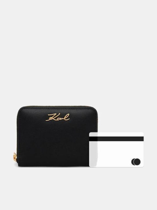 Signature Klein Leder Damen Geldbörse Klassisch Schwarz