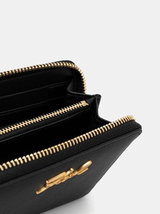 Signature Klein Leder Damen Geldbörse Klassisch Schwarz