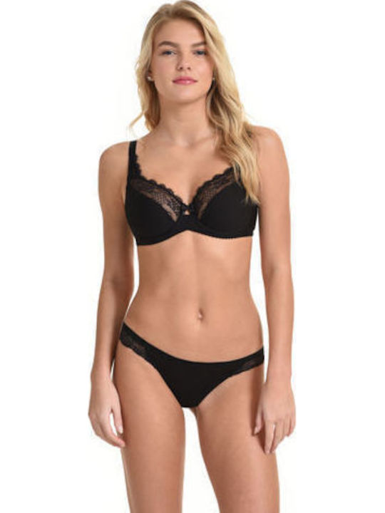 Women's Slip with Lace Black