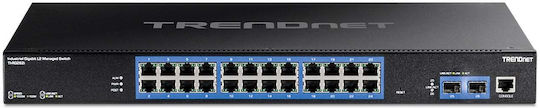 Trendnet TI-RG262i v1 Управление на L2 PoE+ Switch с 24 Портове Гигабитови (1Gbps) Ethernet