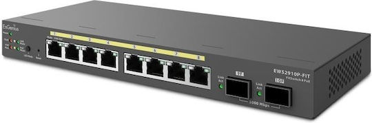 EnGenius EWS2910P-FIT Verwaltet L2 PoE Switch mit 8 Ports Ethernet und 2 SFP Ports