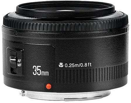 Yongnuo Full Frame Φωτογραφικός Φακός YN 35mm f/2 Standard / Wide Angle για Canon EF Mount Μαύρος