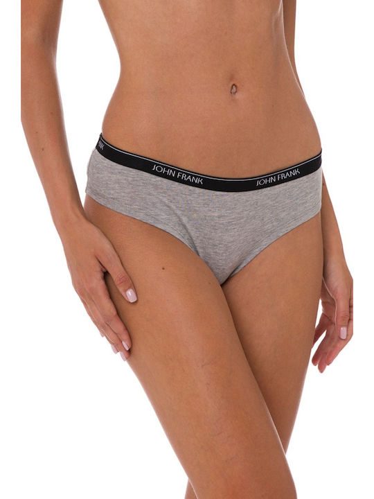 Βαμβακερά Γυναικεία Slip 3Pack Black/White/Grey