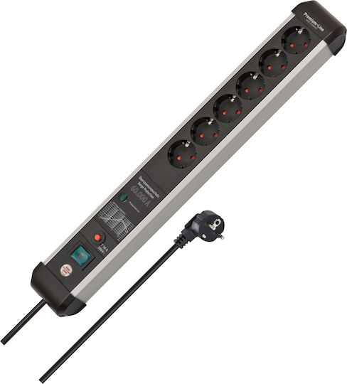 Brennenstuhl Power Strip with Surge Protection 6 Positions with Switch and Cable 3m