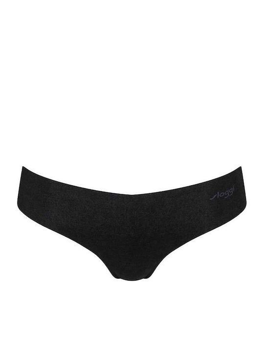 Zero Hipster Γυναικεία String 2Pack χωρίς Ραφές Μαύρο